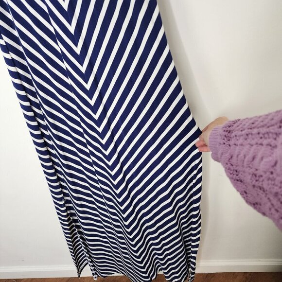 NWT Tommy Bahama Breton Stripe Racerback Maxi Dress Coverup Navy White Small - Picture 6 of 12